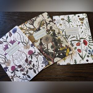 Set of 3 Gorgeous Gold Foil Detailed Soft Touch Notebook Journals- lovely gift!